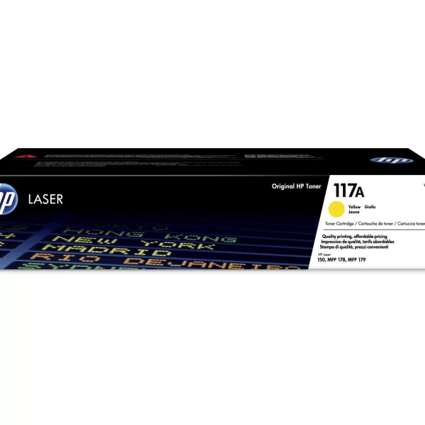 Cartucho de Toner HP W2072A Amarelo Original - 117A