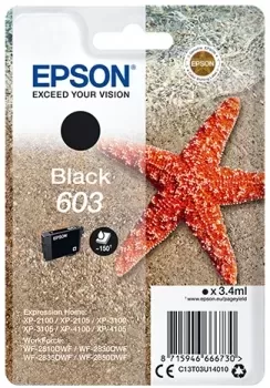 Cartucho de tinta preto original Epson 603 - C13T03U14010