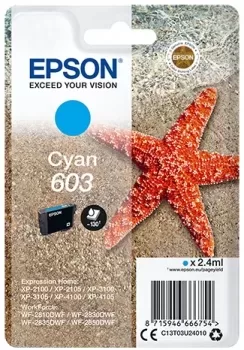 Cartucho de tinta original Epson 603 cyan - C13T03U24010