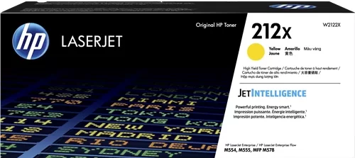 Cartucho de Toner HP W2122X Amarelo Original - 212X