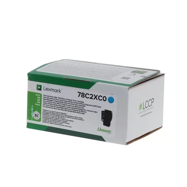Cartucho de toner original Lexmark CS421/CS521/CS622/CX421/CX522/CX622/CX625 cyan - 78C2XC0/78C2XCE