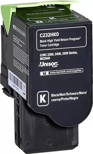 Lexmark C2325/C2425/C2535/MC2325/MC2425/MC2535/MC2640 Preto Cartucho de Toner Original - C232HK0