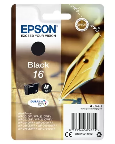 Cartucho de tinta preto original Epson T1621 - C13T16214012