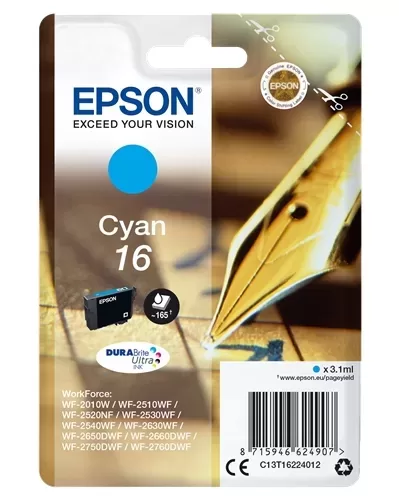 Cartucho de tinta original Epson T1622 cyan - C13T16224012