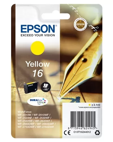 Cartucho de tinta amarelo original Epson T1624 - C13T16244012