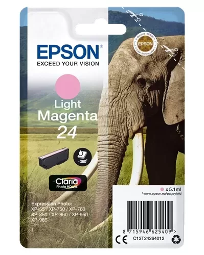 Cartucho de tinta original Epson T2426 (24) magenta claro - C13T24264012