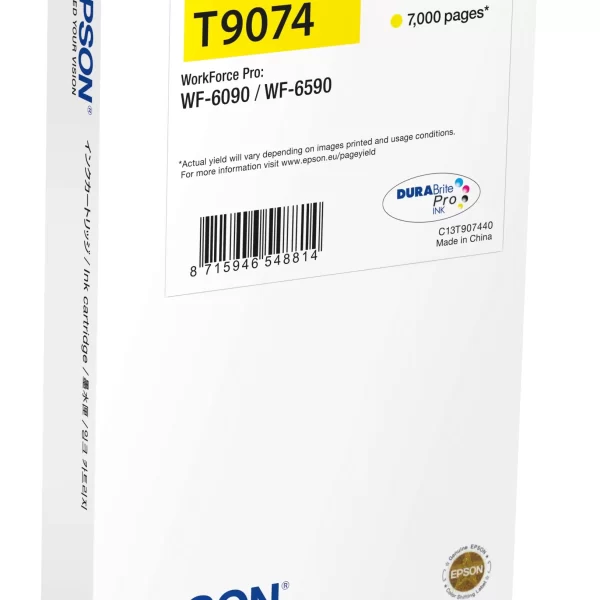Epson T9074 Amarelo Cartucho de Tinta Original - C13T907440