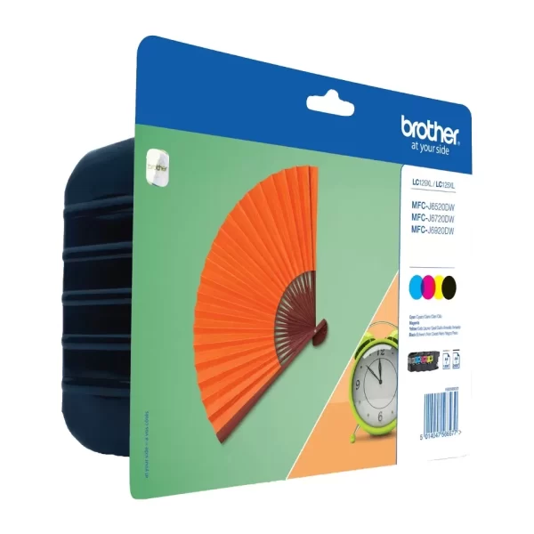 Pacote com 4 cartuchos de tinta originais Brother LC129XL/LC125XL - LC129XLVALBP