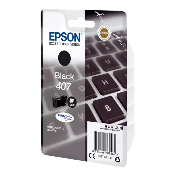 Cartucho de tinta preto original Epson 407 - C13T07U140