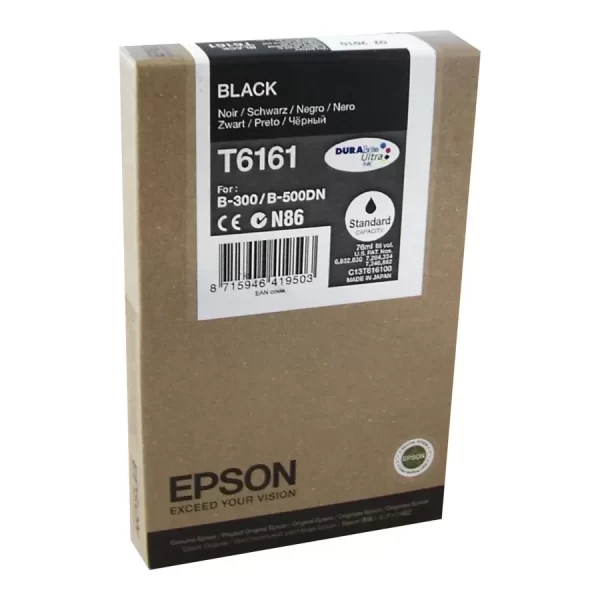 Epson T6161 Preto Cartucho de Tinta Original - C13T616100