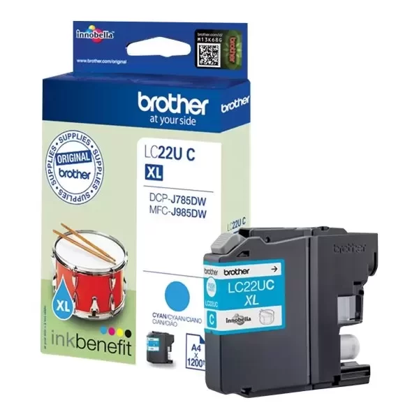 Cartucho de Tinta Brother LC22U cyan Original - LC22UCBP