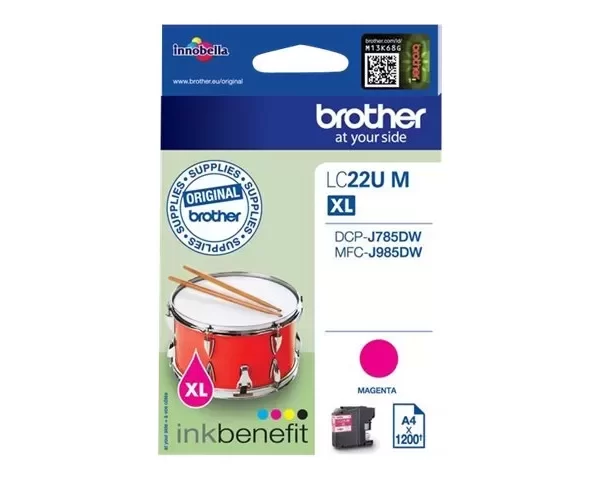 Cartucho de Tinta Brother LC22U Magenta Original - LC22UMBP