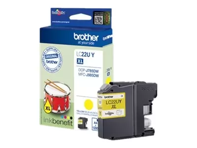 Cartucho de tinta original amarelo Brother LC22U - LC22UYBP