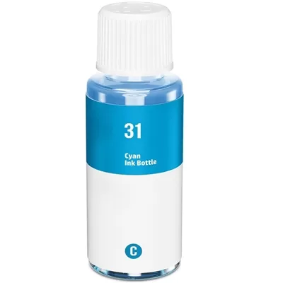 Frasco de tinta HP 31 cyan genérico - substitui 1VU26AE
