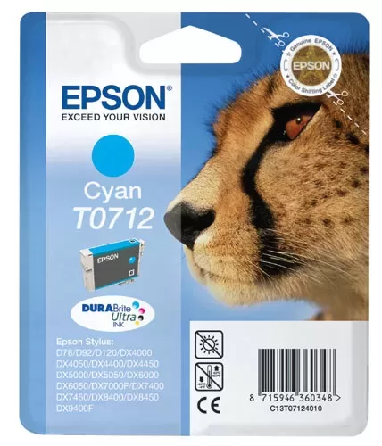 Cartucho de tinta original Epson T0712 cyan - C13T07124012