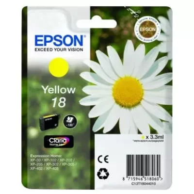 Cartucho de tinta original amarelo Epson T1804 (18) - C13T18044012