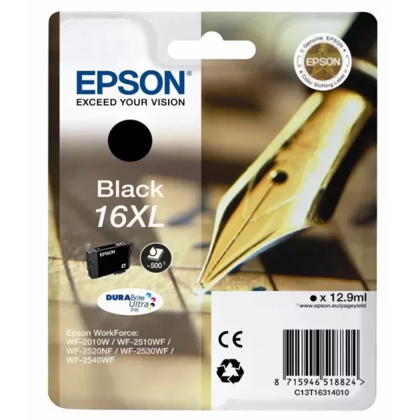 Cartucho de tinta preto original Epson T1631 - C13T16314012
