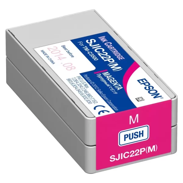 Cartucho de tinta original Epson SJIC22P Magenta - C33S020603/SJIC22P(M)