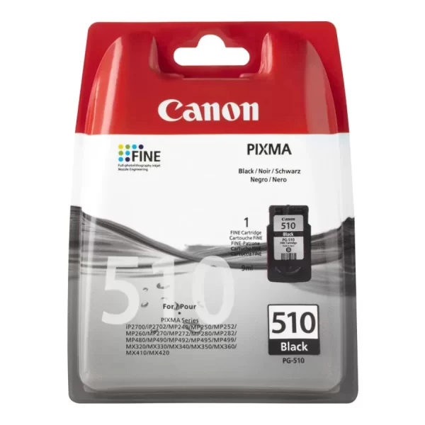Tinteiro Original Canon PG510 Preto - 2970B009 (Blister com alarme)