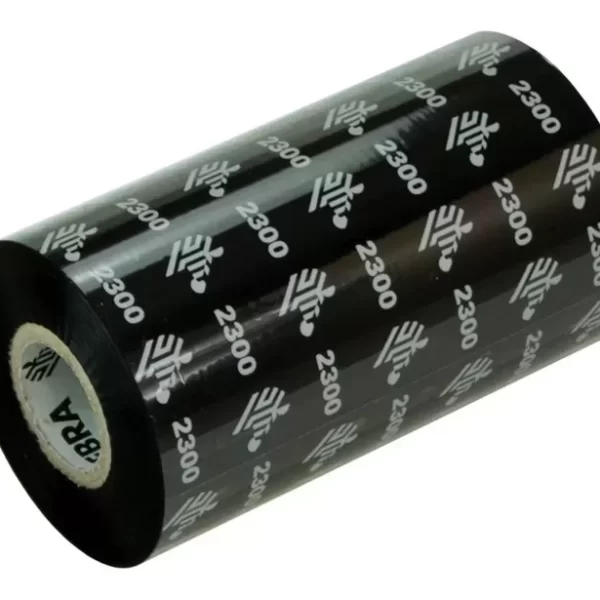 Zebra ZipShip 2300 Pacote com 12 fitas de transferência térmica originais - Fitas de cera - núcleo de 12,7 mm, largura de 84 mm, comprimento de 74 m