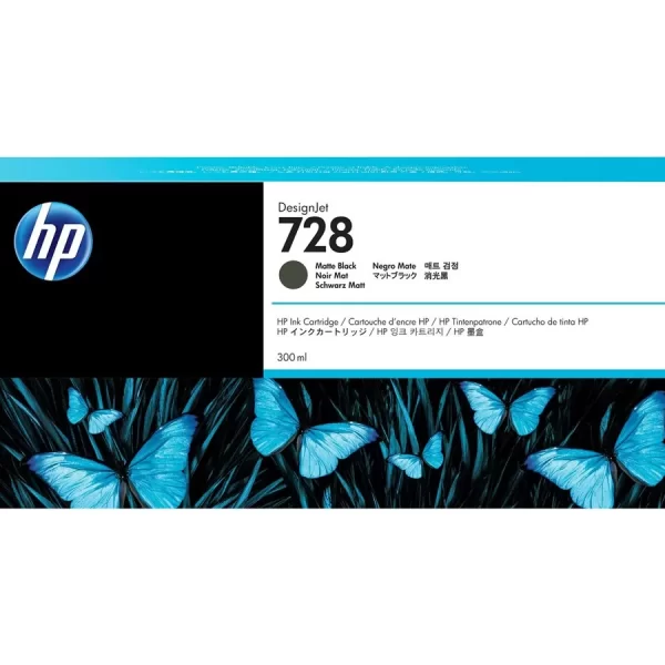 Cartucho de tinta original preto fosco HP 728 - F9J68A