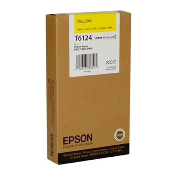 Epson T6124 Amarelo Cartucho de Tinta Original - C13T612400