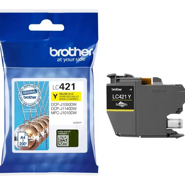 Cartucho de tinta original amarelo Brother LC421 - LC421Y