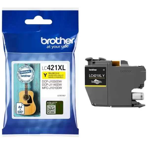 Cartucho de tinta original amarelo Brother LC421XL - LC421XLY