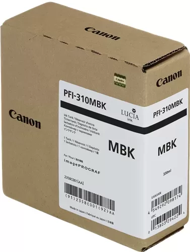 Cartucho de tinta original preto fosco Canon PFI310 - 2358C001