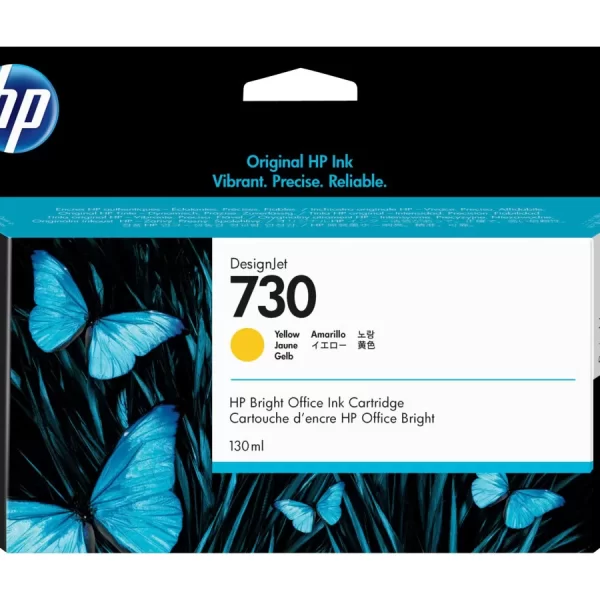 Cartucho de Tinta Original Amarelo HP 730 - P2V64A
