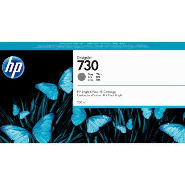 Cartucho de Tinta Original HP 730 Cinza - P2V72A