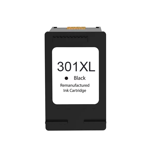 Cartucho de tinta preto remanufaturado HP 301XL - Mostra o nível de tinta - Substitui CH563EE/CH561EE