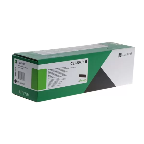 Cartucho de toner original preto Lexmark C3324/C3326/MC3224/MC3326/MC3426 - C3220K0