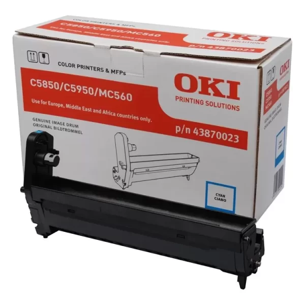 Tambor de imagem original OKI C5850/C5950/MC560 cyan - 43870023 (tambor)