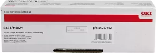 OKI B431/MB461/MB471/MB491 Preto Cartucho de Toner Original - 44917602