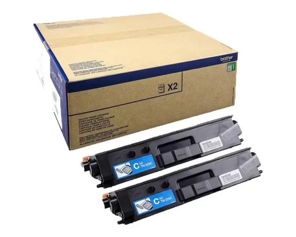 Brother TN329 cyan Pacote com 2 cartuchos de toner originais - TN329CTWIN