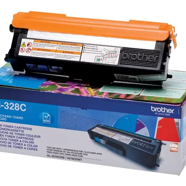 Brother TN328 Cyan Cartucho de Toner Original - TN328C