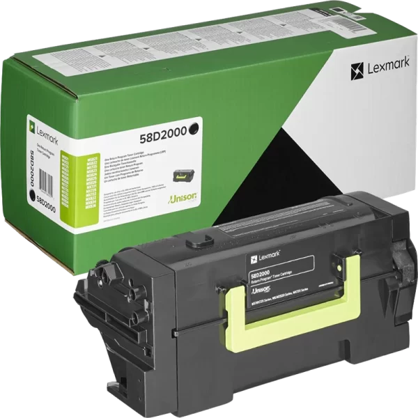 Lexmark MS725/MS821/MS822/MS823/MS825/MS826/MX721/MX722/MX822/MX826 Preto Cartucho de Toner Original - 58D2000