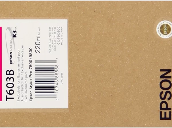 Epson T603B Magenta Cartucho de Tinta Original - C13T603B00