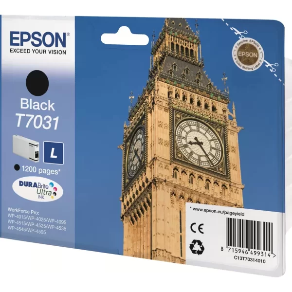 Cartucho de tinta preto original Epson T7031 - C13T70314010