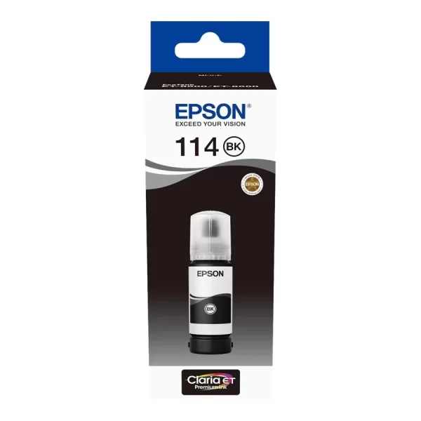 Frasco de tinta pigmentada original preto Epson 114 - C13T07A140