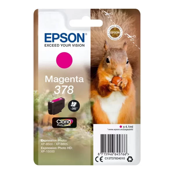 Cartucho de Tinta Original Epson 378 Magenta - C13T37834010