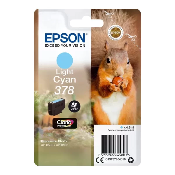 Cartucho de tinta original Epson 378 Cyan Light - C13T37854010