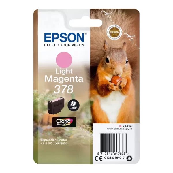 Cartucho de tinta original Epson 378 Magenta Light - C13T37864010