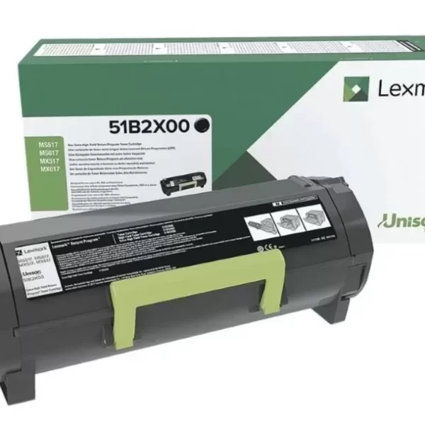 Cartucho de toner original preto Lexmark MS517/MS617/MX517/MX617 - 51B2X00