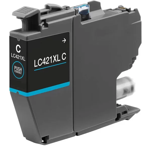 Cartucho de tinta genérico cyan LC421XL da Brother - substitui o LC421XLC