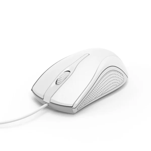 Rato HAMA C/Fio  "MC-200" White, 3 botões; 1000 DPI; Cabo 1,50m  - 182603