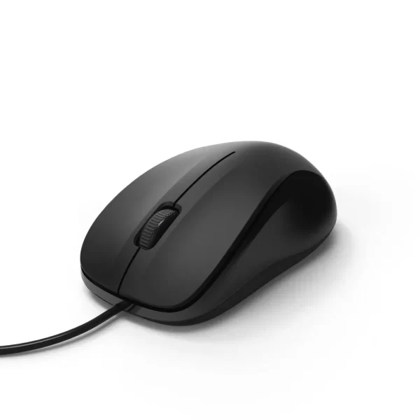 Rato HAMA C/Fio  "MC-300" Black, 3 botões;  1200 DPI; Cabo 1,80m - 182606