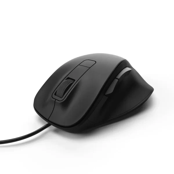 Rato HAMA C/Fio "MC-500"Black; 6 botões; Até 1600 DPI; Cabo 1,80m  - 182612