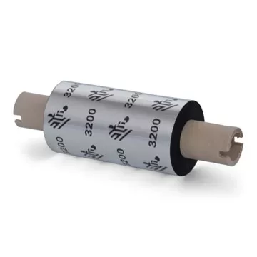Zebra ZipShip 3200 Pacote com 12 fitas de transferência térmica originais - Fitas de mistura de cera/resina - núcleo de 12,7 mm, largura de 64 mm, comprimento de 74 m